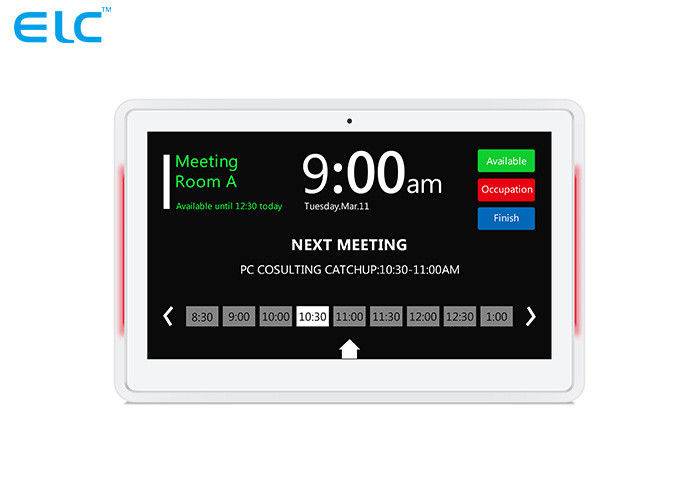 Tableta accionada Poe de Android de la pantalla táctil, indicador digital de la sala de conferencias
