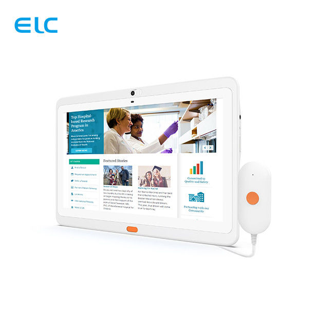 Tableta médica de Android del hospital del soporte de la pared con servicio de la manija de la llamada paciente