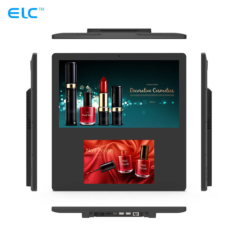 Tablet PC dual del soporte RJ45 de la pared de la señalización de Digitaces de la pantalla del jugador de la publicidad del elevador