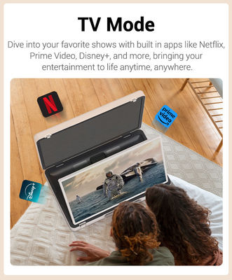 ELC PackGO portátil de 27 pulgadas maletín diseño pantalla táctil sistema Android Smart TV pantalla para acampar