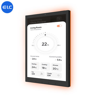 RJ45 con POE Smart Home Tablet Panel táctil capacitivo de 10 puntos con materia Zigbee