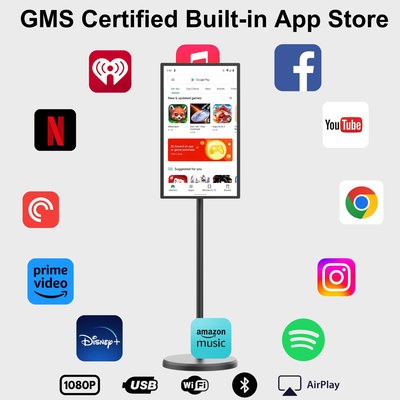 Pantalla LCD táctil de 24 pulgadas y 32 pulgadas con tecnología Incell para publicidad, Android 13, señalización digital para cadenas de restaurantes y tiendas de bebidas