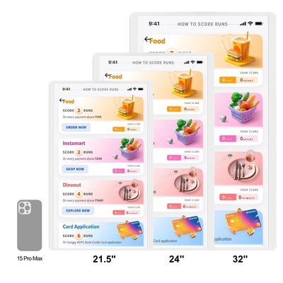 Pantalla de visualización de cocina (KDS) Sistema NFC Sistema de punto de venta (POS) Monitor de visualización de pedidos de cocina Android 13 Pantalla de gestión de menú ELed KDS