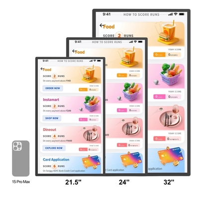Display de cocinacomputadora interactiva pantalla táctil digital de señalización Kds sistema Pos sistema de pantalla de cocina montada en la pared