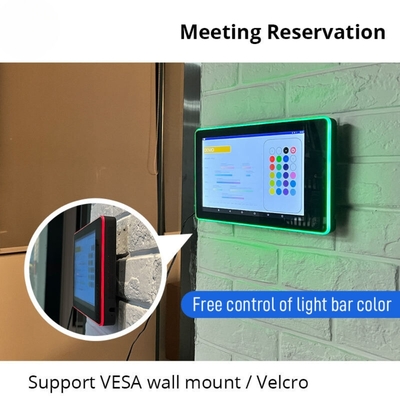 10Tablet de sala de reuniones Android de 1 pulgada con montura en la pared de la barra de luz LED