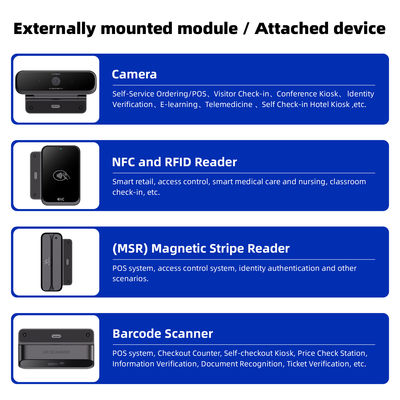 Máquina de pedidos de autoservicio de 15 pulgadas, señalización digital metálica, quiosco de pedidos para restaurantes, pantalla de cocina