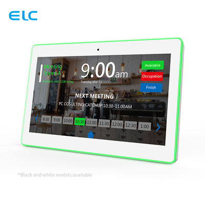 10.1 pulgadas POE Android 11 Tableta de sala de reuniones con pantalla táctil LED barra de luz