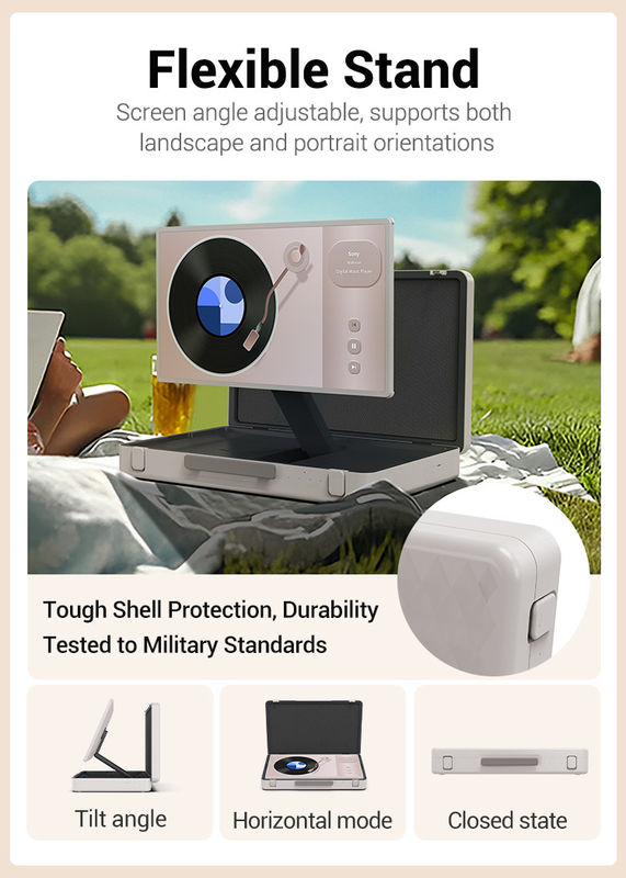 ELC PackGO portátil de 27 pulgadas maletín diseño pantalla táctil sistema Android Smart TV pantalla para acampar
