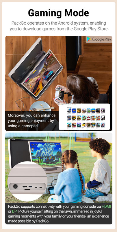 ELC PackGO portátil de 27 pulgadas maletín diseño pantalla táctil sistema Android Smart TV pantalla para acampar