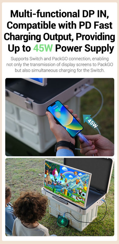 ELC PackGO portátil de 27 pulgadas maletín diseño pantalla táctil sistema Android Smart TV pantalla para acampar