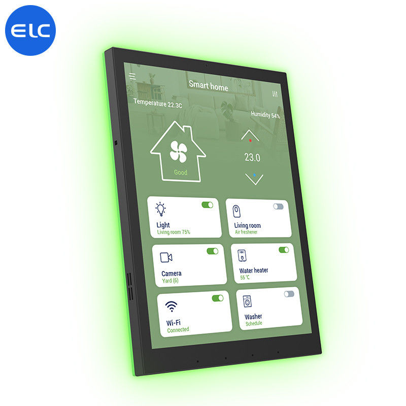 Pantalla táctil LCD POE gratuita Android 13 Productos para el hogar inteligente con barra de luz LED