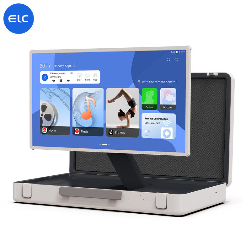 27 pulgadas portátil exterior ELC PackGo móvil Smart TV Player pantalla táctil TV