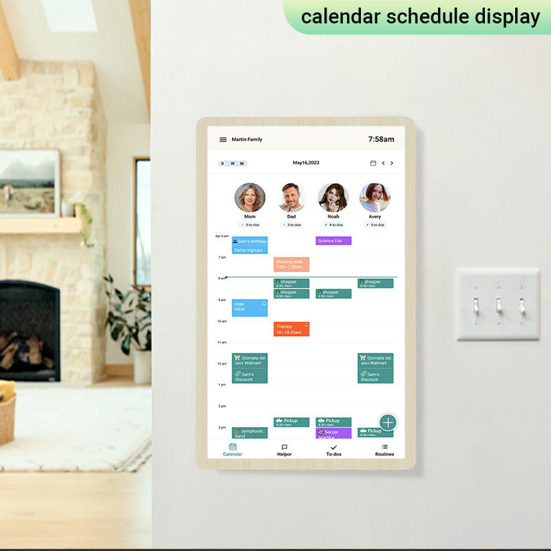 Calendario digital de pared de la familia inteligente en línea Planificador mensual Calendario electrónico para nevera