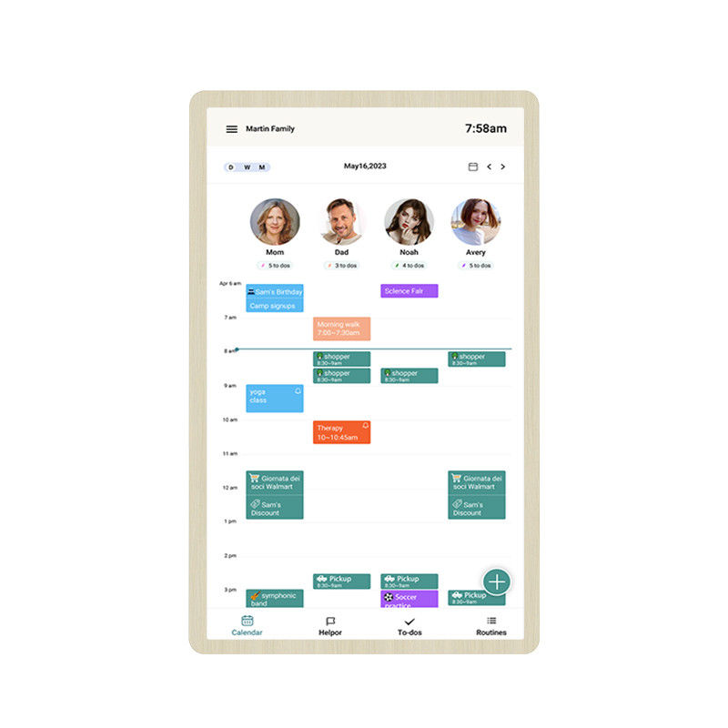 ELC Nuevo diseño de lista de verificación de calendario RK3576 Android 13 pantalla táctil inteligente calendario inteligente familia de calendarios