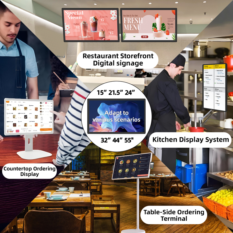 Nueva 2025 Tablet Android de 21, 24 y 32 pulgadas para montaje en pared/soporte, señalización digital y pantallas, cajas registradoras, puntos de venta, portátiles, quioscos de ventas
