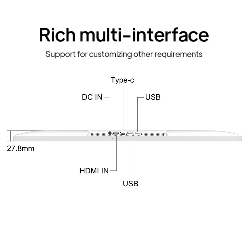 Pantalla LCD táctil de 24 pulgadas y 32 pulgadas con tecnología Incell para publicidad, Android 13, señalización digital para cadenas de restaurantes y tiendas de bebidas