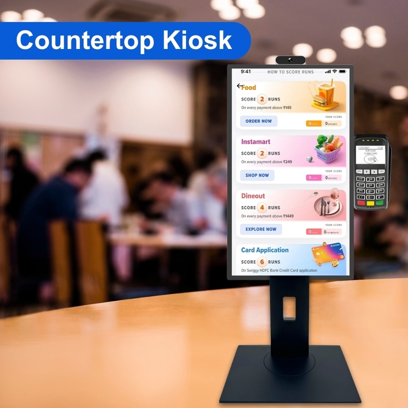 Pantalla LCD táctil de 24 pulgadas y 32 pulgadas con tecnología Incell para publicidad, Android 13, señalización digital para cadenas de restaurantes y tiendas de bebidas