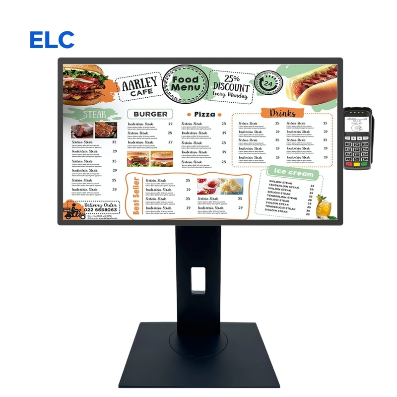 Pantalla de mostrador LED para menú, sistema de pedidos para restaurantes, caja registradora, máquina de punto de venta, cajero, máquina de facturación, pantalla interactiva