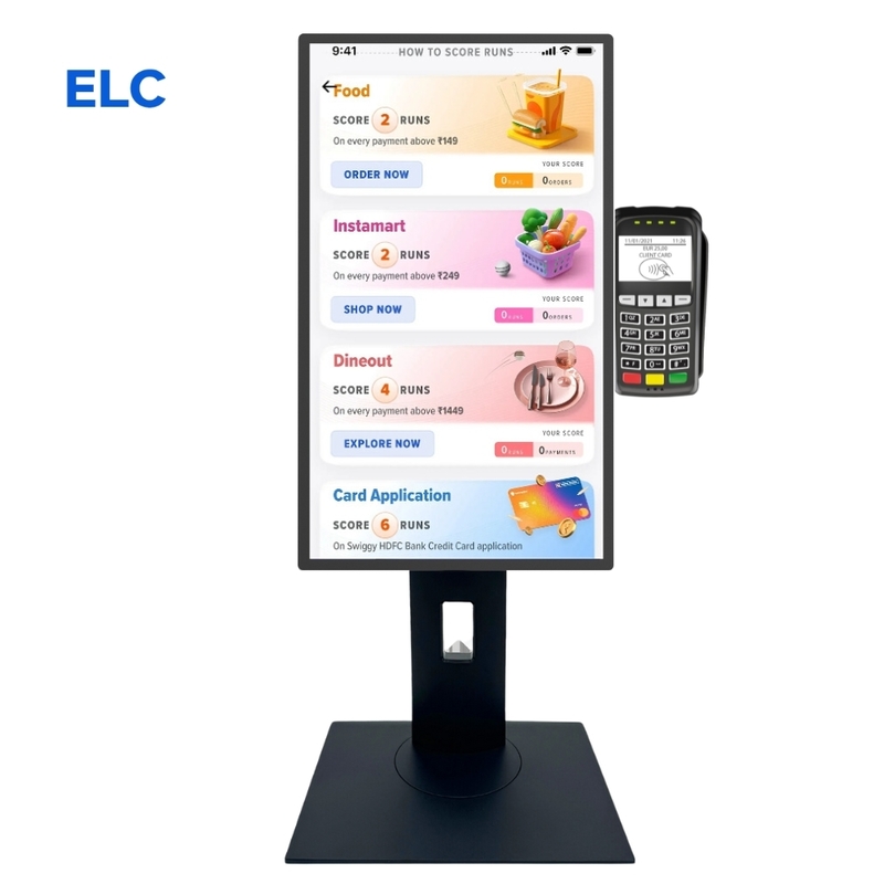 Pantalla de mostrador LED para menú, sistema de pedidos para restaurantes, caja registradora, máquina de punto de venta, cajero, máquina de facturación, pantalla interactiva