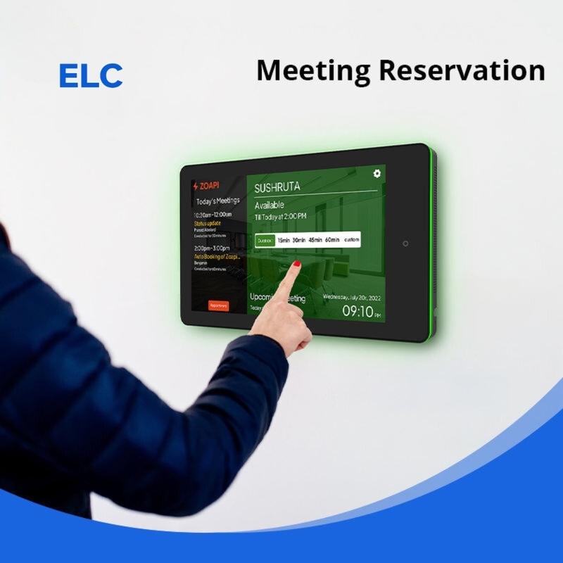10Tablet de sala de reuniones Android de 1 pulgada con montura en la pared de la barra de luz LED