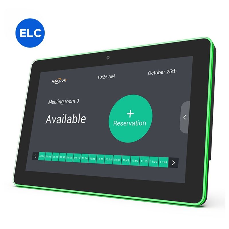 Tableta de pantalla digital táctil Android 11 para sala de reuniones con barra de luz LED NFC