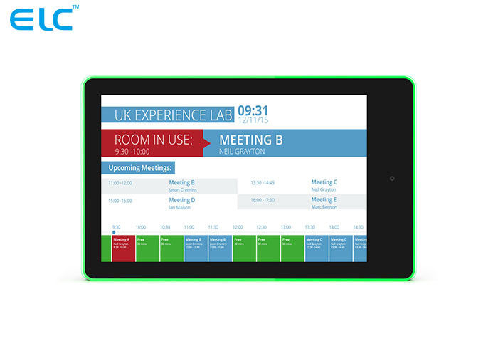 10 tableta de Android de la pantalla de la puada A+ con la barra ligera POE del LED y nFC para el sistema de reserva y de reservación de la conferencia