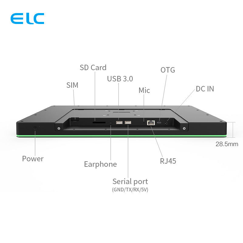 10.1 pulgadas POE Android 11 Tableta de sala de reuniones con pantalla táctil LED barra de luz