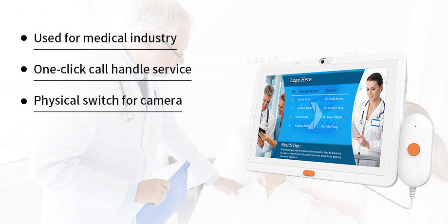 Tableta de Android de la atención sanitaria de RK3288 POE con el panel LCD de 10,1 puadas