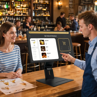 Pantalla táctil de escritorio de 21 pulgadas para cocina, tableta inteligente Android 11, pantalla de TV, tableta PC, pantalla táctil, sistema de punto de venta para restaurantes, quiosco